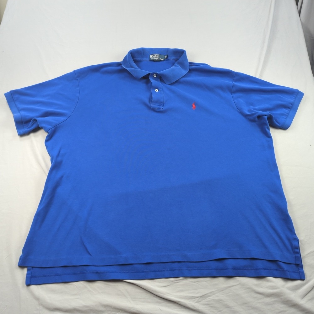 Polo Ralph Lauren Shirt Mens 3XLB Blue Polo Golf Casual Office Preppy